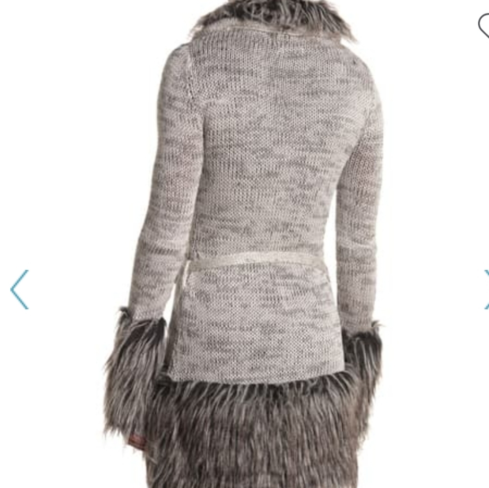 š«soldš«ertigo faux fur open front cardigan #002 - Picture 3 of 5